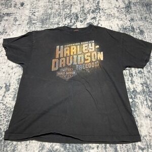 Harley Davidson T Shirt 2XL Black Cocoa Beach Florida Motorcycle Graphic Tee